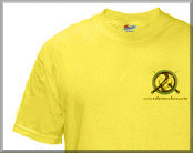 Back Action Yellow T-Shirt (Blue) - $15.99
