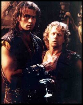 Kevin Smith as Iphicles and Michael Hurst as Iolaus